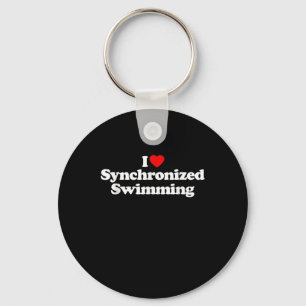I Liebe Synchronschwimmen Herz Souvenir Funny Schlüsselanhänger