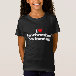I Liebe Synchronschwimmen Herz Souvenir Funny T-Shirt