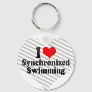 I Liebe Synchronschwimmen Schlüsselanhänger
