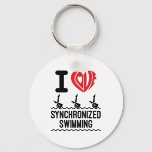 I Liebe Synchronschwimmen Schlüsselanhänger