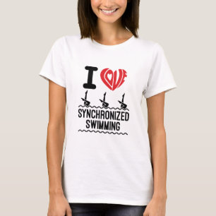 I Liebe Synchronschwimmen T-Shirt