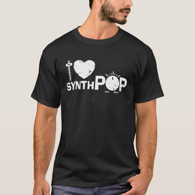 I Liebe Synthpop T-Shirt (Vorderseite)