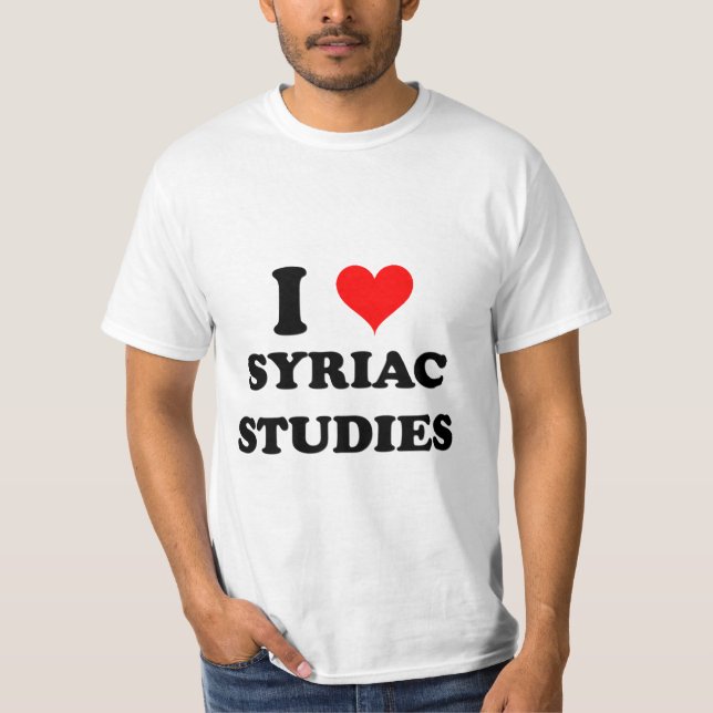 I Liebe Syriac Studien T-Shirt (Vorderseite)