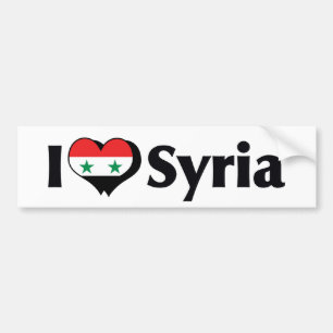 I Liebe Syrien-Flagge Autoaufkleber