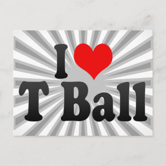I Liebe T Ball Postkarte
