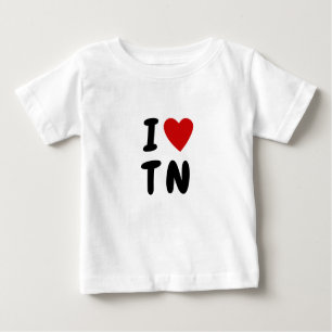 I LIEBE T N   Text für Herz TN Tennessee Baby T-shirt