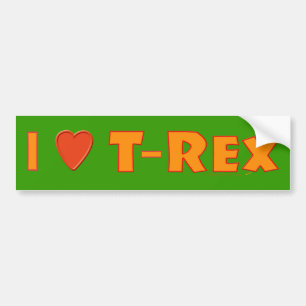 I Liebe T-Rex Tyrannosaurus Rex Autoaufkleber