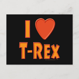 I Liebe T-Rex Tyrannosaurus Rex Dinosaur Liebhaber Postkarte