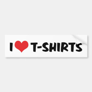 I LIEBE T - SHIRT AUTOAUFKLEBER