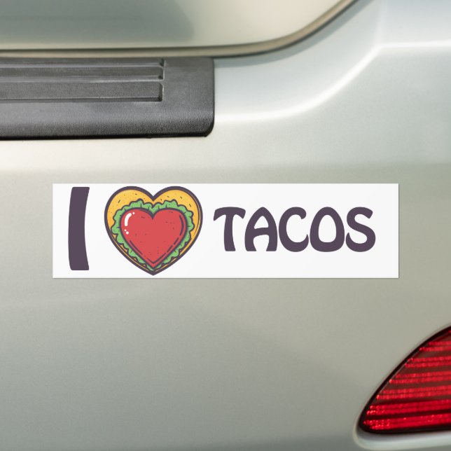 I Liebe Tacos Autoaufkleber (Auf Auto)