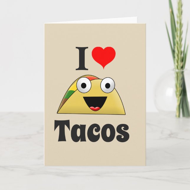 I Liebe Tacos Karte (Vorderseite)