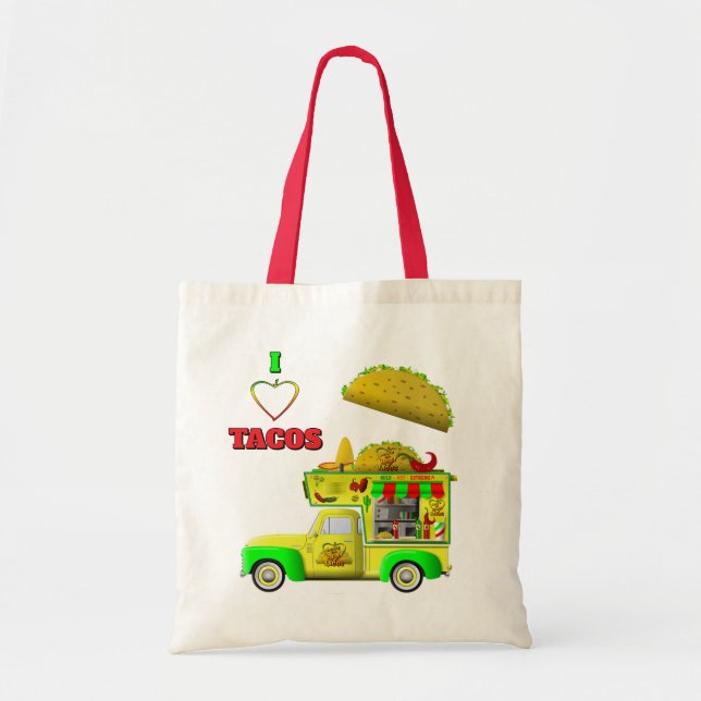 I Liebe Tacos Little Taco Truck Tragetasche (Vorne)