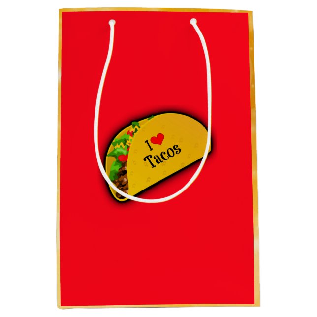 I Liebe Tacos Mittlere Geschenktüte (Vorderseite)