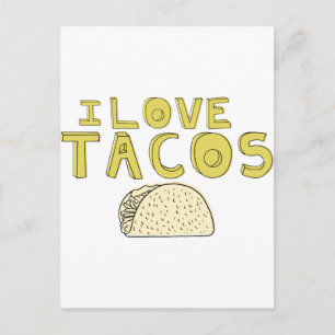 I LIEBE TACOS POSTKARTE