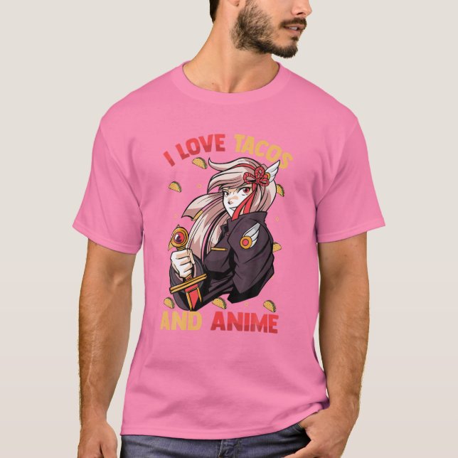 I Liebe Tacos und Anime - Kawaii Niedlich - Manga  T-Shirt (Vorderseite)