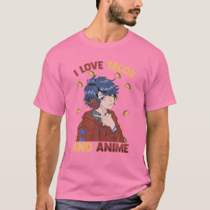 I Liebe Tacos und Anime - Niedlich Kawaii - Manga  T-Shirt