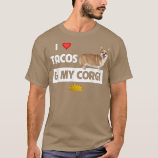 I Liebe Tacos und mein Corgi Welsh Dog Meican Food T-Shirt