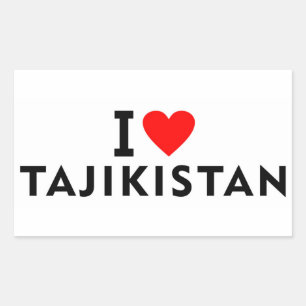 I Liebe Tadschikistan Land wie Herztourismus Rechteckiger Aufkleber