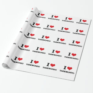 I Liebe Taekwondo Geschenkpapier