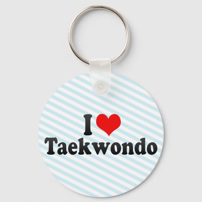 I Liebe Taekwondo Schlüsselanhänger (Vorderseite)
