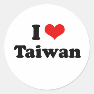 I Liebe Taiwan Tshirt Runder Aufkleber