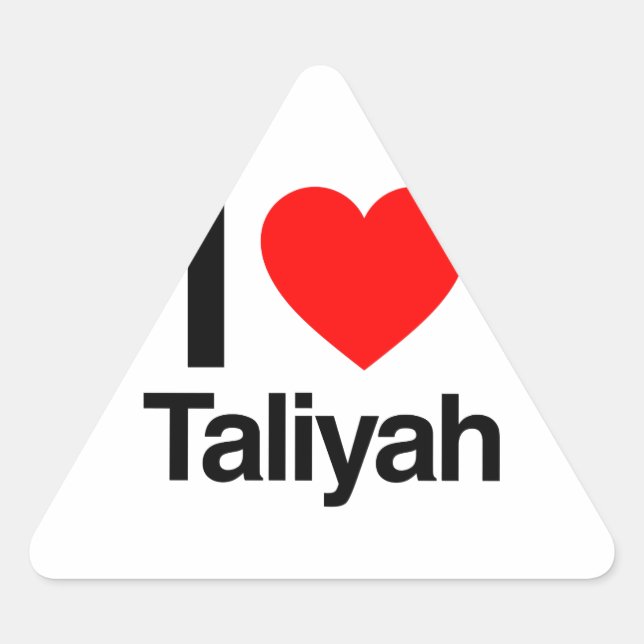 i Liebe taliyah Dreieckiger Aufkleber (Vorderseite)
