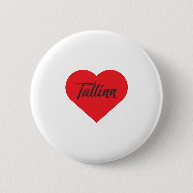 I Liebe Tallinn - Estland Button (Vorderseite)