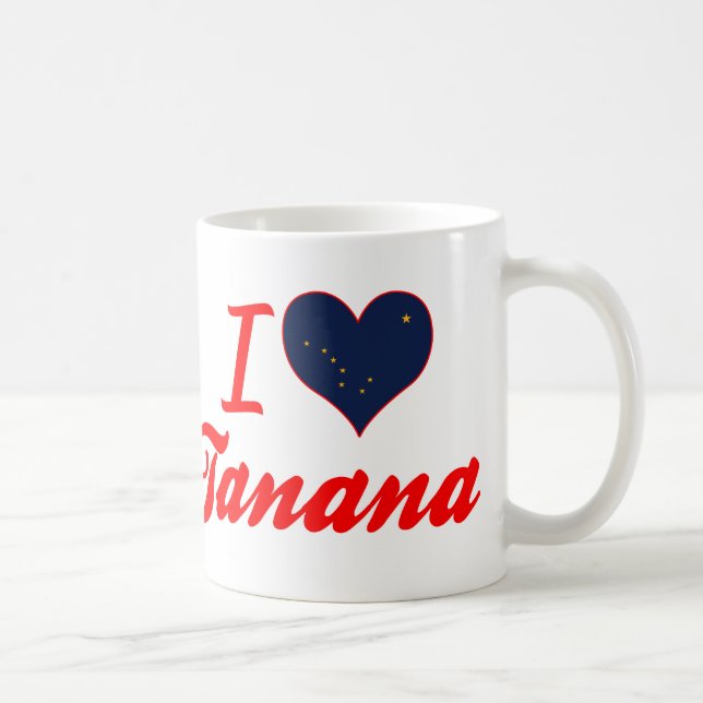 I Liebe Tanana, Alaska Kaffeetasse (Rechts)