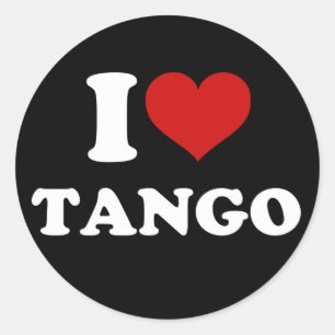 I Liebe Tango Runder Aufkleber