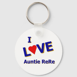 I Liebe-Tante ReRe entworfen von Celeste Sheffey Schlüsselanhänger