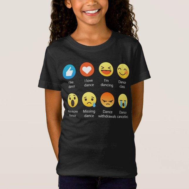 I Liebe TANZ SozialEmoticon (emoji) - weißer T-Shirt (Vorderseite)