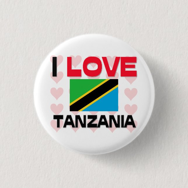 I Liebe Tanzania Button (Vorderseite)