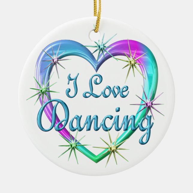 I Liebe-Tanzen Keramikornament (Vorne)