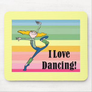I Liebe tanzend Mousepad