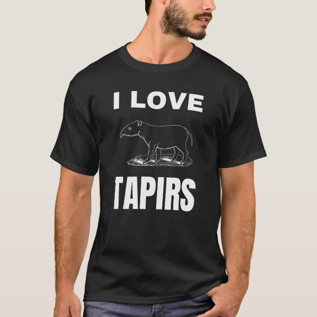 I Liebe Tapirs T-Shirt (Vorderseite)