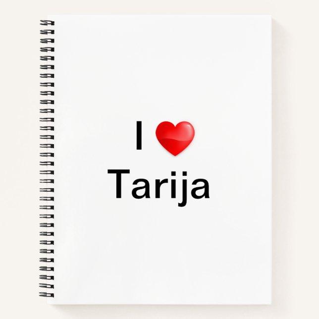 I Liebe Tarija Notizbuch (Vorderseite)