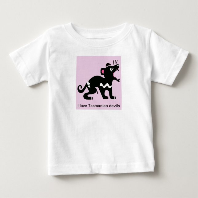 I Liebe Tasmanische Teufel - Australien - Tierfreu Baby T-shirt (Vorderseite)