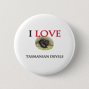 I Liebe-tasmanische Teufel Button