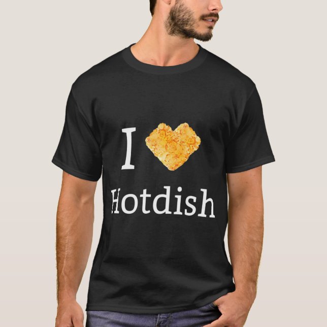 I Liebe Tater Tot Hotdish Minnesota Pride Feinschm T-Shirt (Vorderseite)