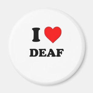 I Liebe taub Magnet