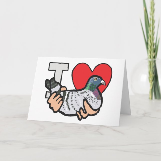 I Liebe-Tauben Feiertagskarte (Vorderseite)