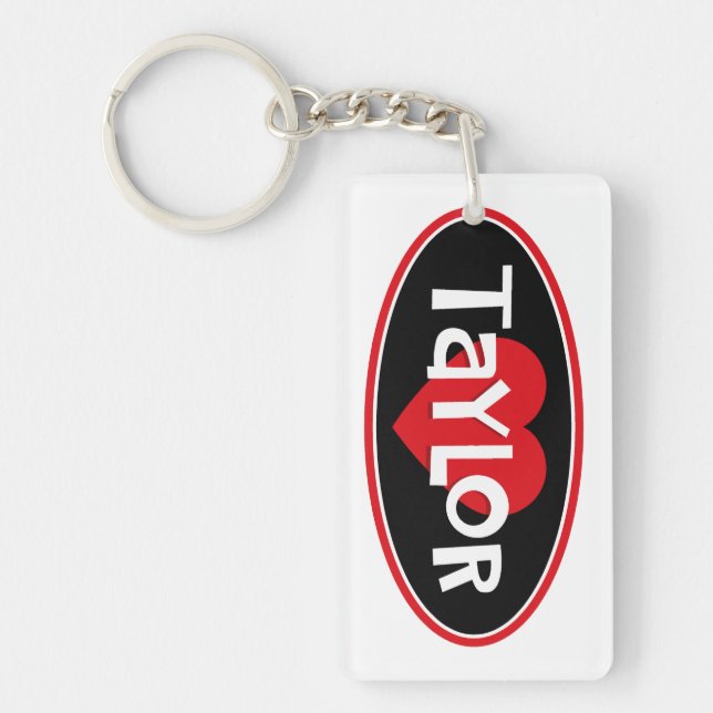 I Liebe Taylor Schlüsselanhänger (Vorderseite)