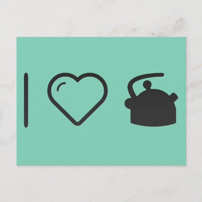 I Liebe Tea Kettles Postkarte (Vorderseite)