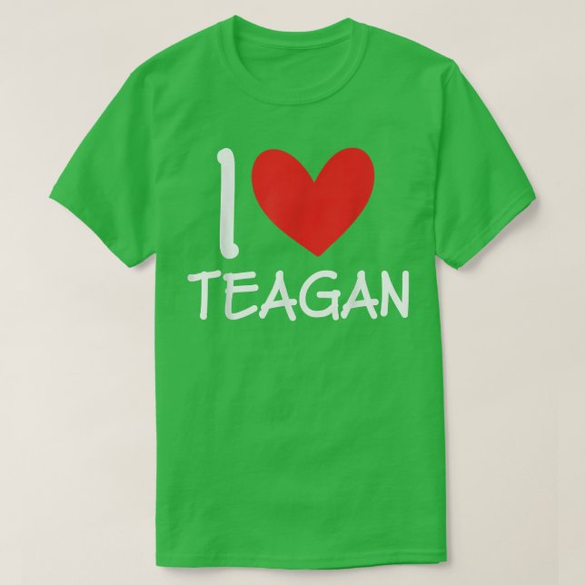 I Liebe Teagenname Personalisiert Girl Beste Freun T-Shirt (Design vorne)