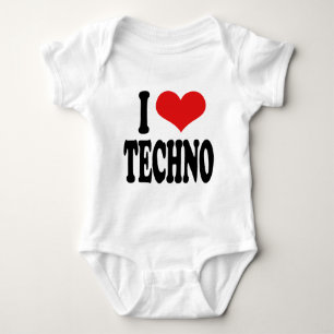 I Liebe Techno Baby Strampler