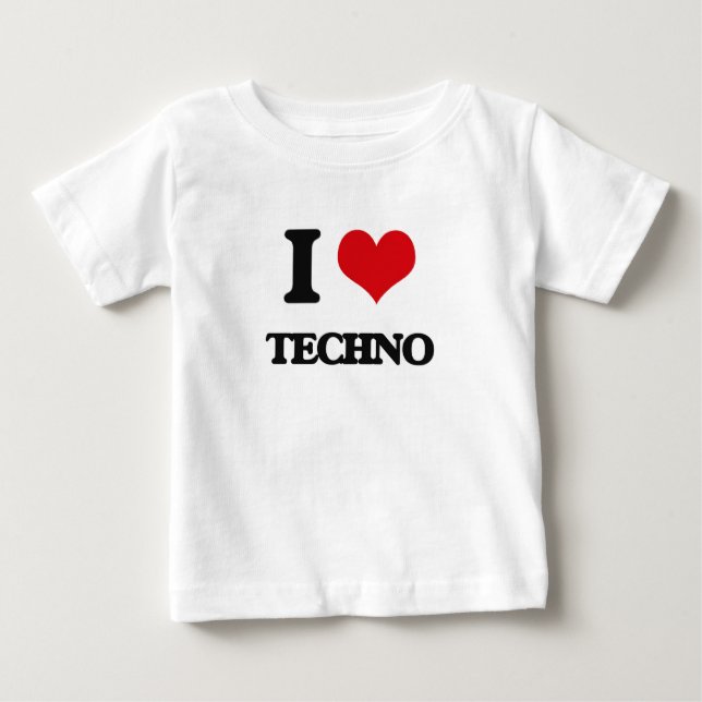 I Liebe TECHNO Baby T-shirt (Vorderseite)