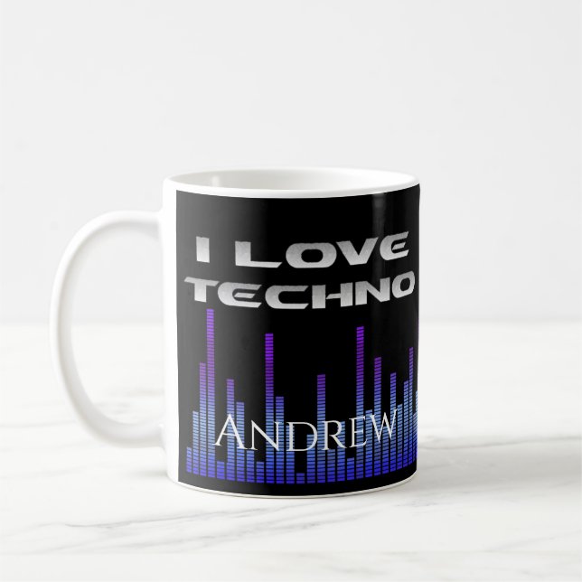 I Liebe Techno Kaffeetasse (Links)