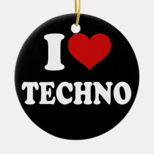 I Liebe Techno Keramikornament