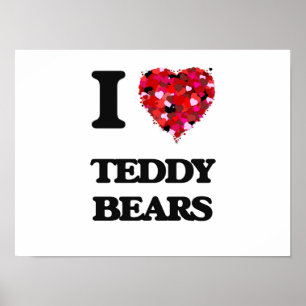 I Liebe Teddy Bears Poster
