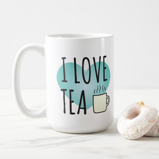 I Liebe Tee (15 oz) Kaffee Tasse (Mit Donut)